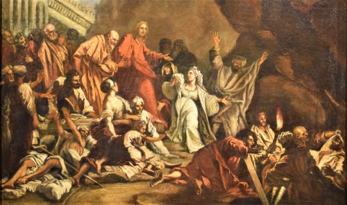 Paintings & Drawings  - The Resurrection of Lazarus, Venetian school ende of 17th 